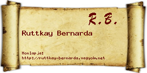 Ruttkay Bernarda névjegykártya